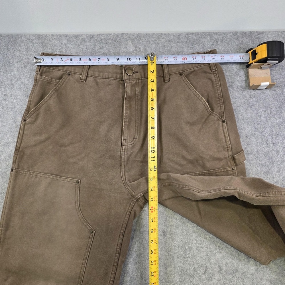 Elwood Pants Men 38x32 Brown Canvas Carpenter Double Knee Front Workwear Utility - Picture 10 of 16